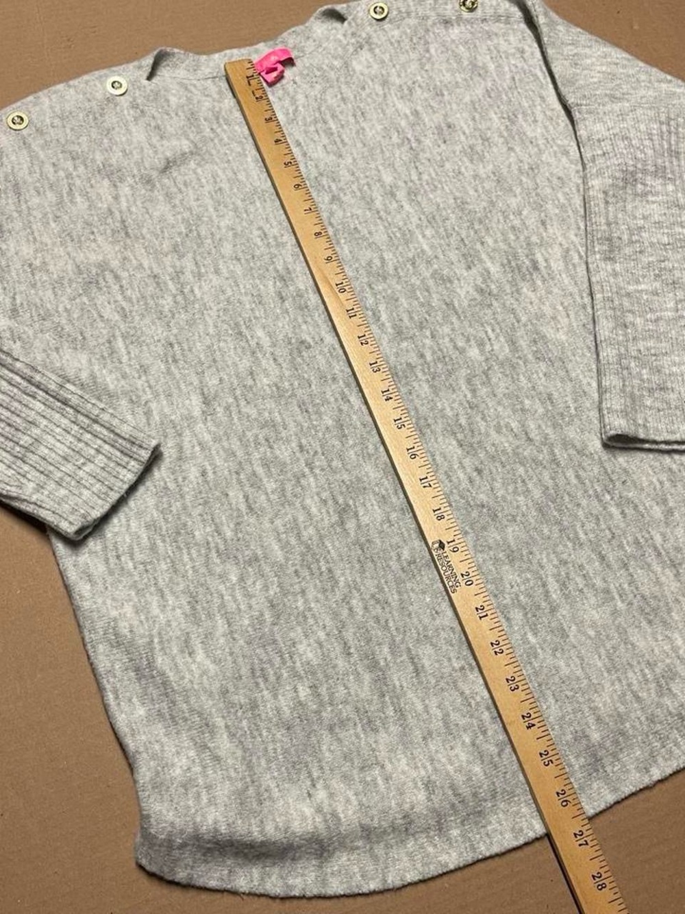 Lilly Pulitzer Womens Medium Arna Pullover Sweater Seaside Grey Relaxed Fit - Picture 8 of 10